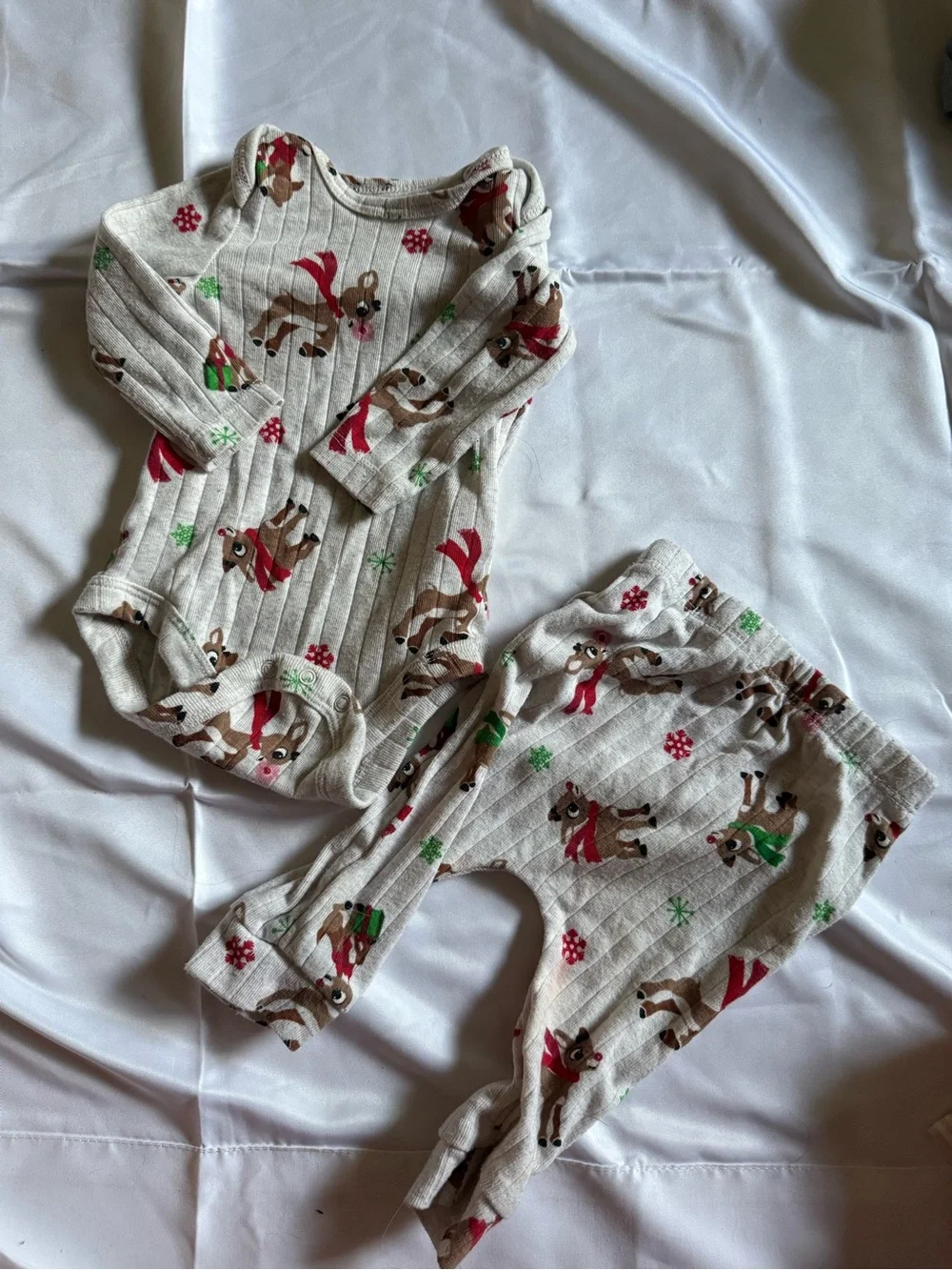 Baby Rudolph Holiday Pajama Set - Long Sleeve Bodysuit & Pants